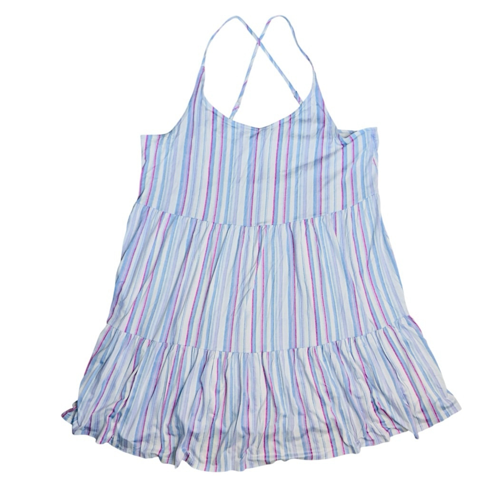NWT Tommy Bahama Womens‎ Size XL Short Nightshirt Blue Pink Stripe